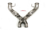 3" X-Pipe with Cats Polished 304 Stainless Steel